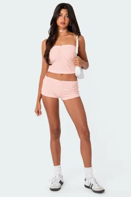 Micro shorts sweetpea pointelle de Edikted en Shorts para argentina