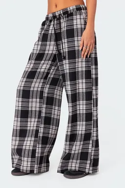 Pantalón lounge plaid pierna ancha de Edikted en Pantalones para argentina