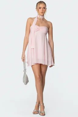 Minivestido escote strapless pañuelo de Edikted en Vestidos para argentina