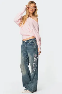 Sweater oversize hombros descubiertos de Edikted en Buzos y Sweaters para argentina