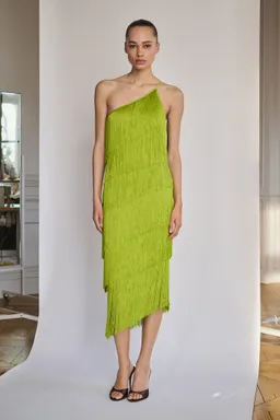 Vestido midi asimétrico flecos de Mango en Vestidos para argentina