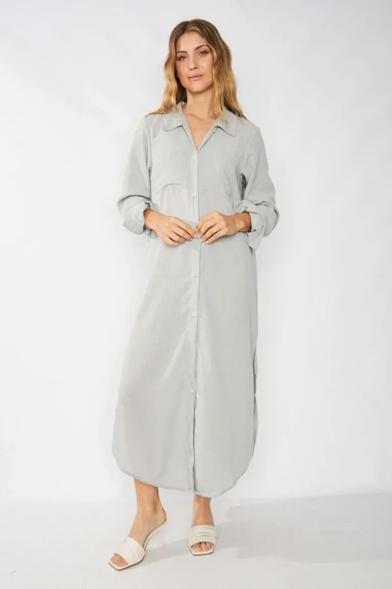 Camisola de lino larga y versátil para mujer de Belle en Camisas para argentina