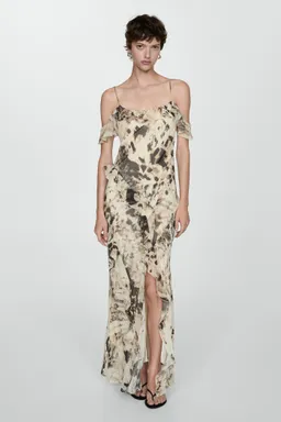 Vestido volantes animal print de Mango en Vestidos para argentina