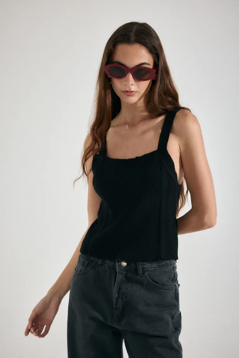 Top de tejido musculosa básico para mujer de Audaz en Tops para argentina