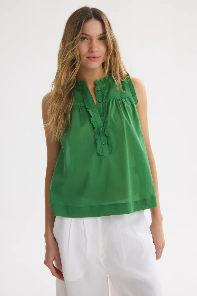 Blusa verde de estilo casual y elegante para mujer de Akiabara en Blusas para argentina