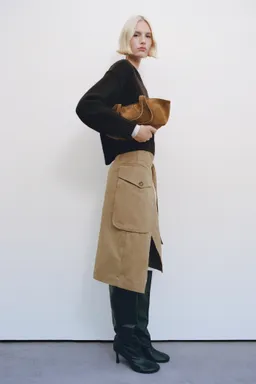 Bolso serraje doble asa de Mango en Bolsos y Carteras para argentina