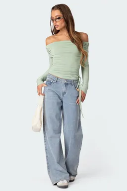 Top drapeado con cordón ajustable de Edikted en Tops para argentina