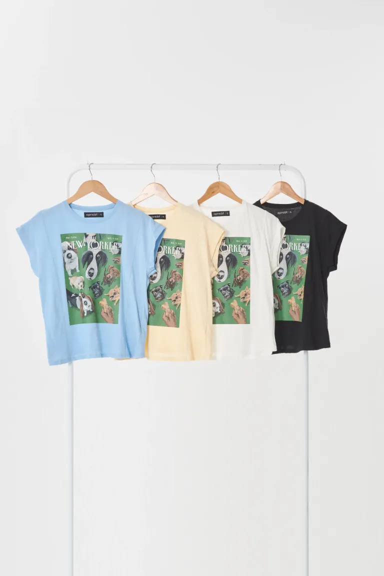 Remera con estampado de mascotas para mujer de Apricot en Remeras para argentina