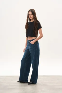 Jean denim emmet corte ancho de Magda en Pantalones para argentina