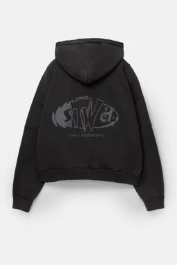 Sudadera cropped stwd capucha texto de Pull&Bear en Buzos y Sweaters para argentina