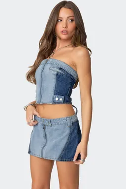 Corset denim reni cierre de Edikted en Tops para argentina