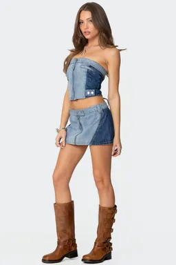 Corset denim reni cierre de Edikted en Tops para argentina
