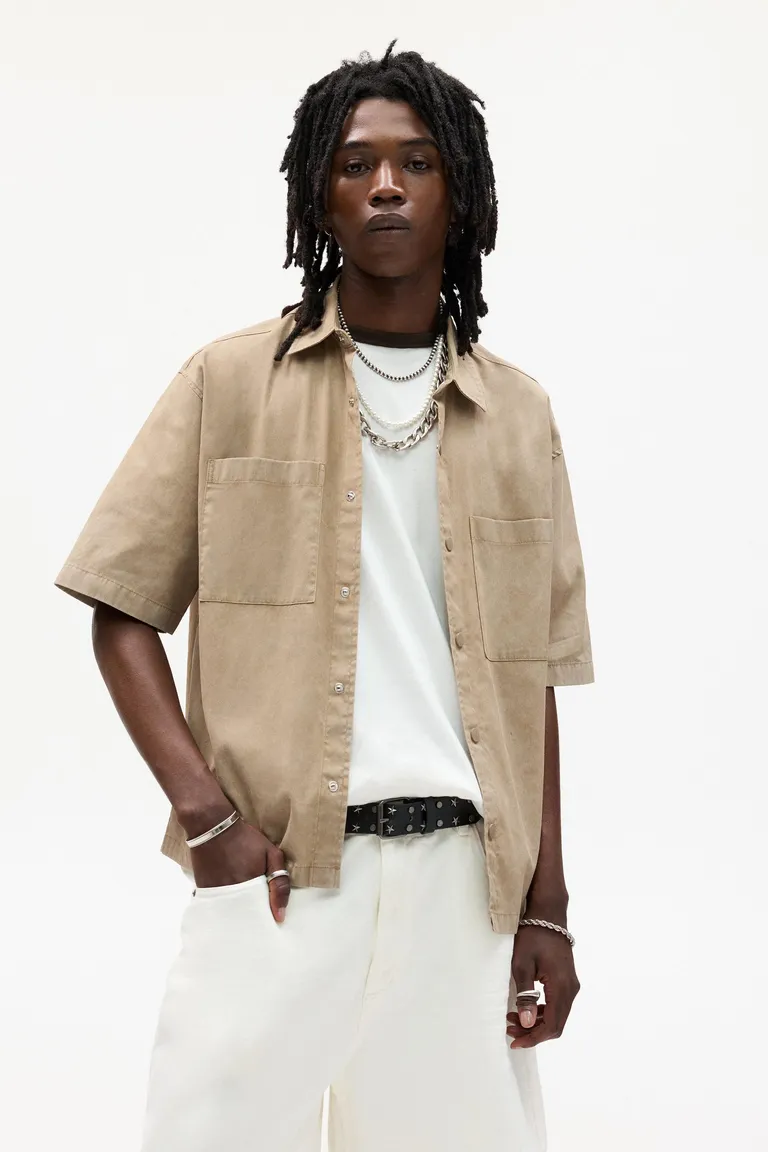 Camisa manga corta lavada de Pull&Bear en Camisas para argentina