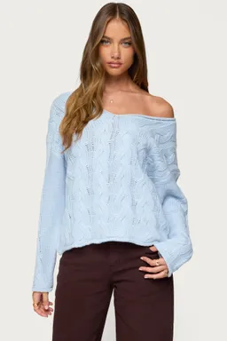 Sweater trenzado oversize inga de Edikted en Buzos y Sweaters para argentina