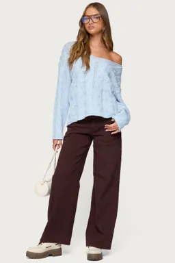 Sweater trenzado oversize inga de Edikted en Buzos y Sweaters para argentina