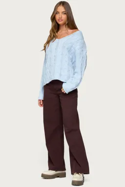 Sweater trenzado oversize inga de Edikted en Buzos y Sweaters para argentina