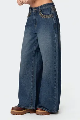 Jeans tiro bajo gwen de Edikted en Pantalones para argentina
