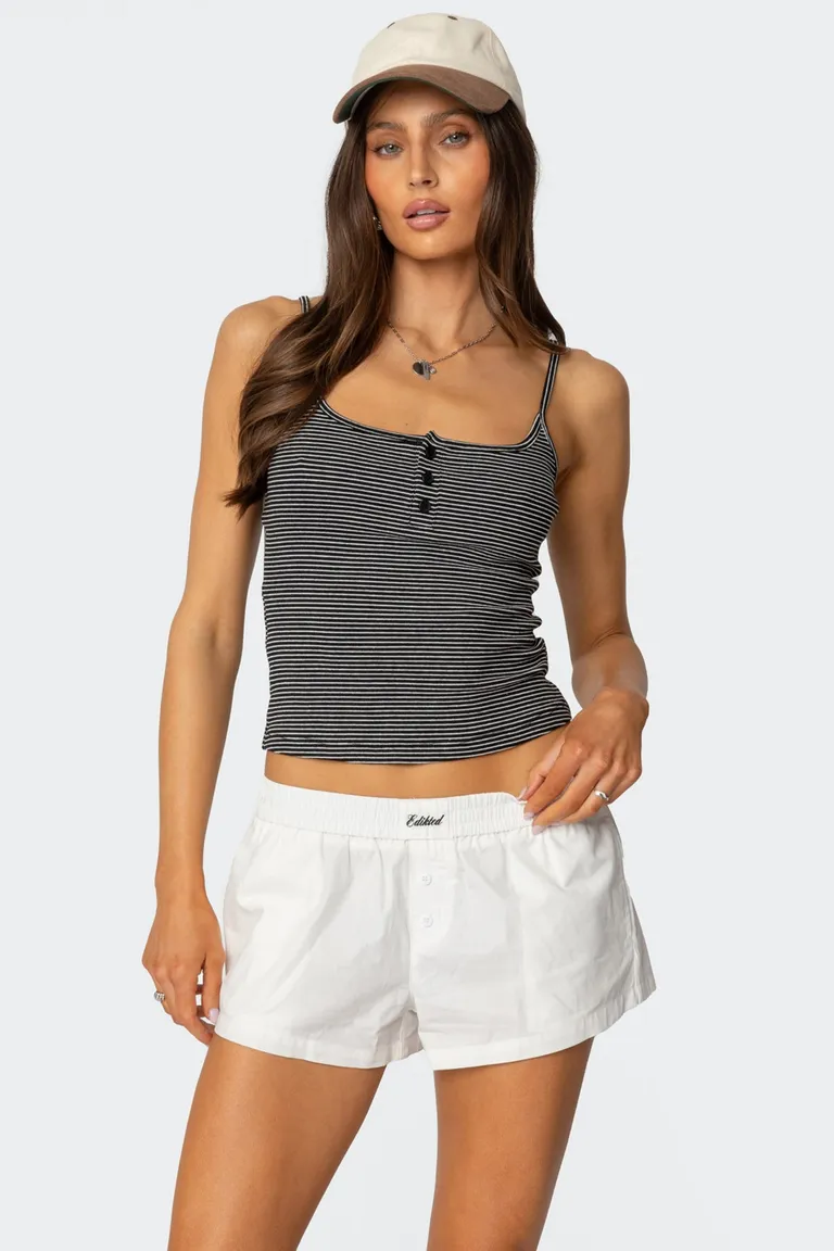 Musculosa henley rayada de Edikted en Tops para argentina