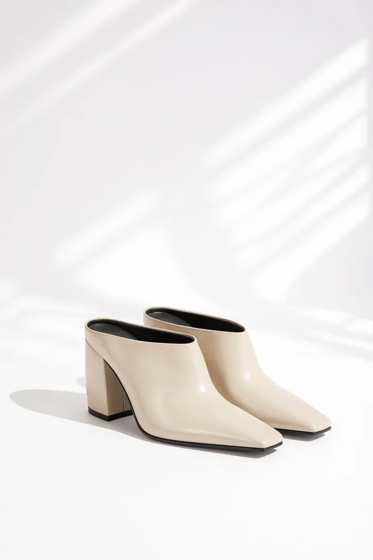 Zuecos de cuero con taco forrado, diseño moderno y cómodo para la mujer de Maria Cher en Zuecos Planos para argentina