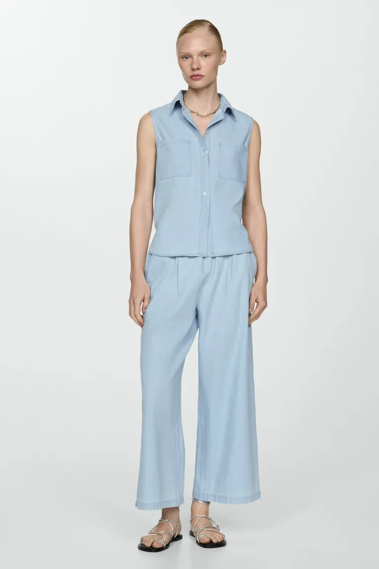 Camisa vaquera sin mangas de Mango en Camisas para argentina