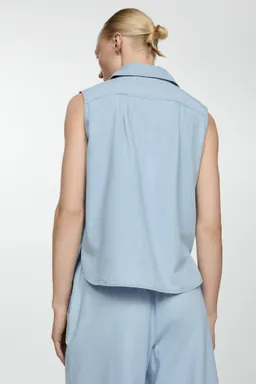 Camisa vaquera sin mangas de Mango en Camisas para argentina