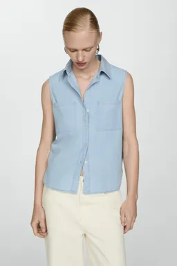 Camisa vaquera sin mangas de Mango en Camisas para argentina