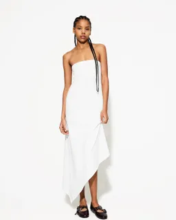 Vestido midi bandeau asimétrico de Bershka en Vestidos para argentina