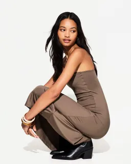 Vestido midi bandeau asimétrico de Bershka en Vestidos para argentina