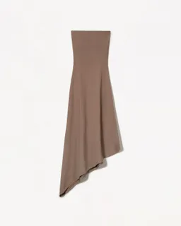 Vestido midi bandeau asimétrico de Bershka en Vestidos para argentina