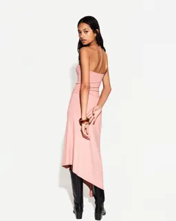 Vestido midi bandeau asimétrico de Bershka en Vestidos para argentina