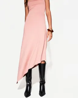Vestido midi bandeau asimétrico de Bershka en Vestidos para argentina