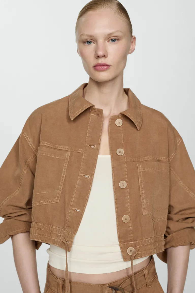 Cazadora lyocell con lazo de Mango en Chaquetas para argentina