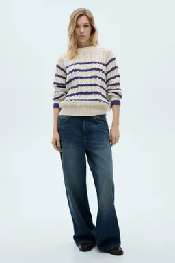 Sweater trenzado rayas de Mango en Buzos y Sweaters para argentina