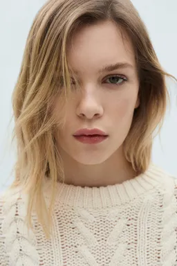 Sweater trenzado rayas de Mango en Buzos y Sweaters para argentina