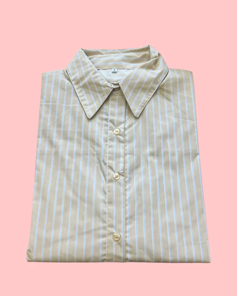 Camisa oversize con diseño de rayas sutiles y corte holgado para look relajado y casual de Audaz en Camisas para argentina