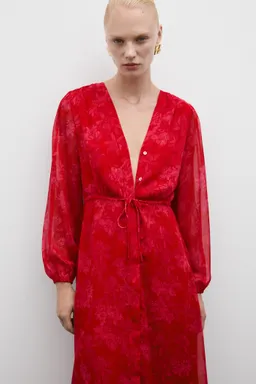 Vestido floral con nudo de Mango en Vestidos para argentina