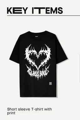 Remera manga corta estampada de Bershka en Remeras y Polos para argentina