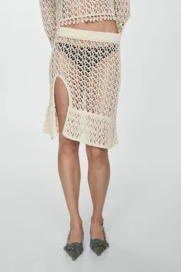 Falda crochet con abertura de Mango en Faldas para argentina