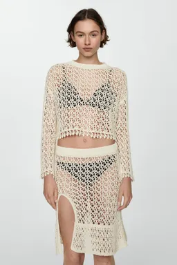 Falda crochet con abertura de Mango en Faldas para argentina