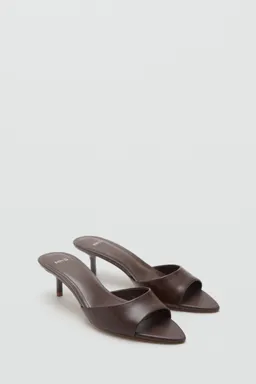 Sandalia cuero tacón kitten de Mango en Sandalias para argentina