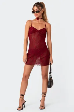 Minivestido madame encaje transparente de Edikted en Vestidos para argentina