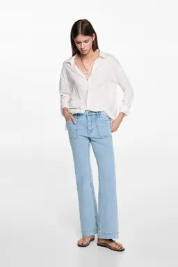 Jeans flare con bolsillos de Mango Teen en Pantalones para argentina