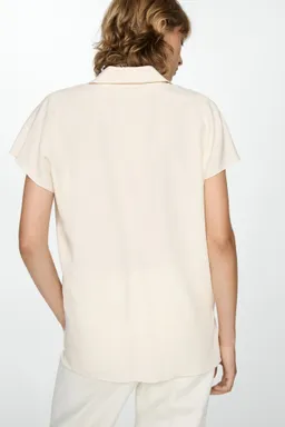 Camisa lyocell manga corta de Mango en Camisas para argentina