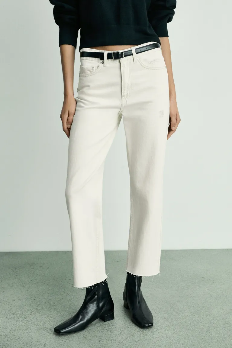 Jeans rectos crop de Mango en Pantalones para argentina