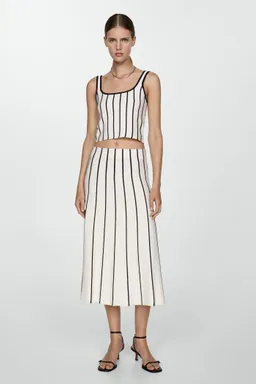 Top crop punto rayas de Mango en Tops para argentina