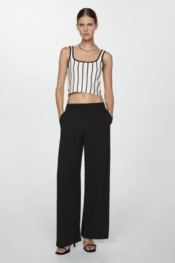 Top crop punto rayas de Mango en Tops para argentina