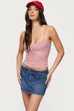 Musculosa rayada escote cucharita de Edikted en Tops para argentina