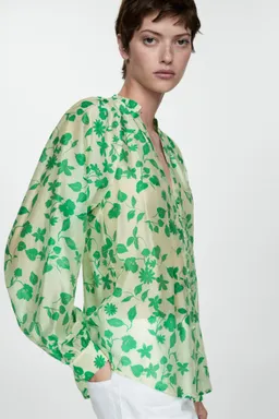 Camisa lyocell estampada de Mango en Camisas para argentina