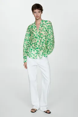 Camisa lyocell estampada de Mango en Camisas para argentina