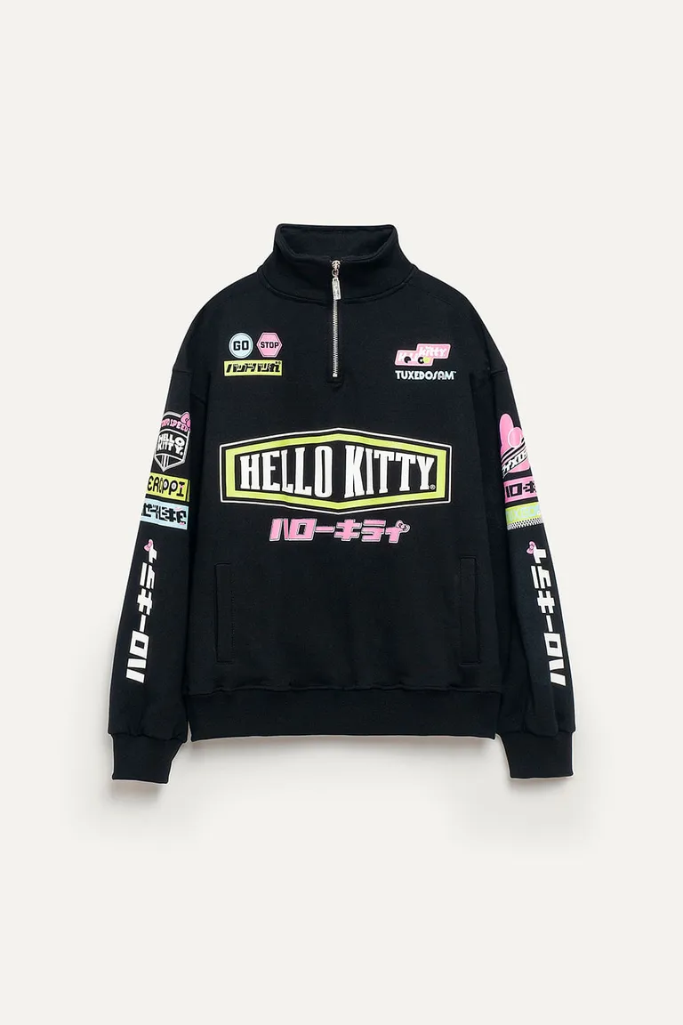 Buzo liviano de frisa con diseño de Hello Kitty para mujer de 47 Street en Buzos y Sweaters para argentina